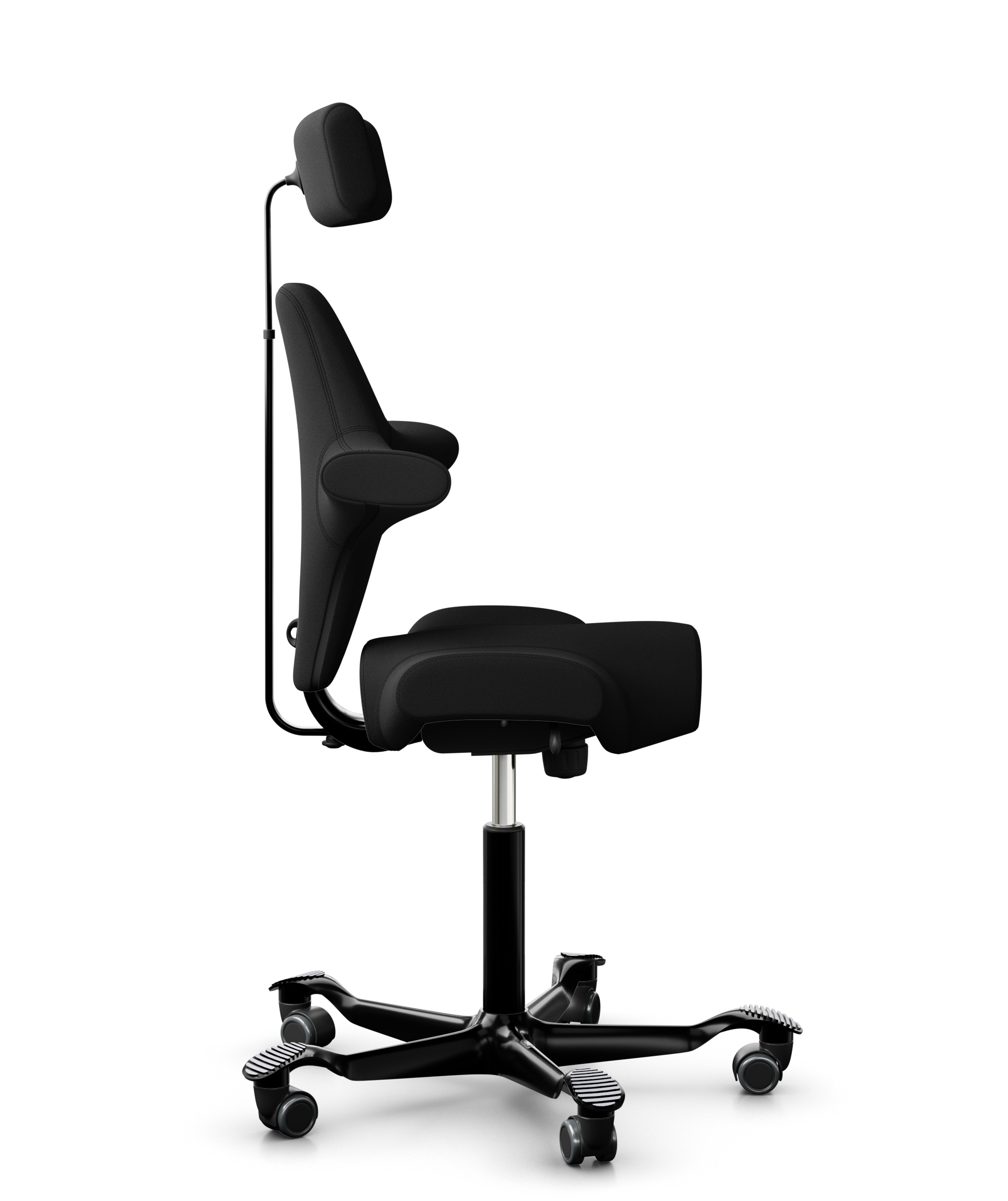 HAG Capisco 8107 Paloma schwarz mit schwarzem Fußkreuz