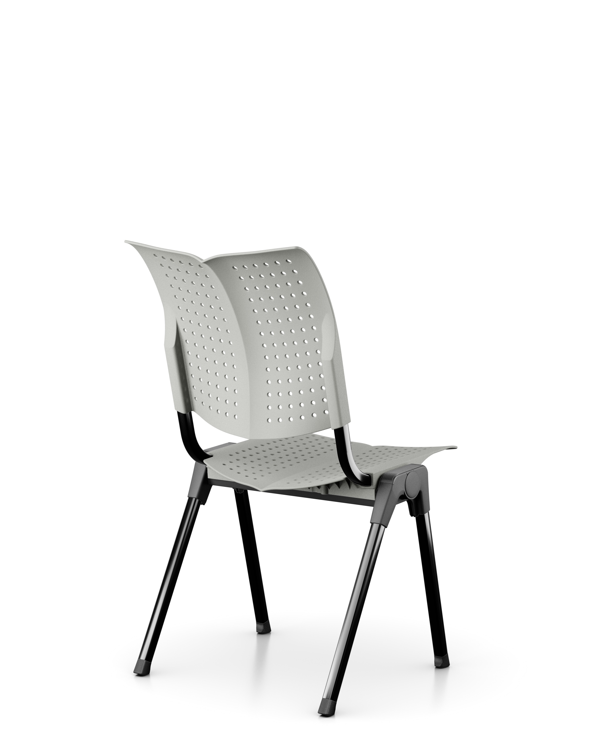 HAG Conventio Wing 9811 - Sitzfläche/Lehne - grau, Gestell schwarz