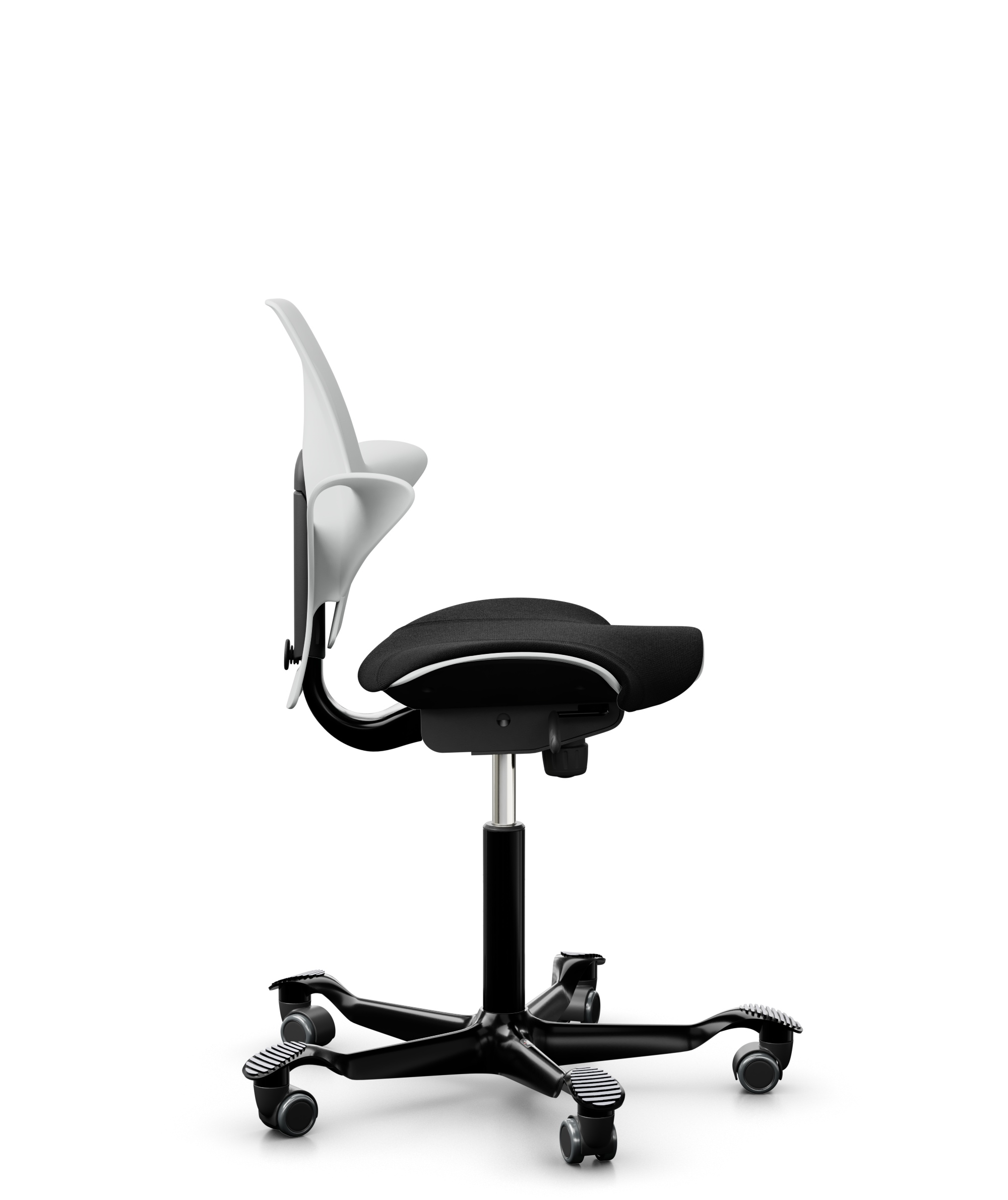 HAG Capisco Puls 8020 EXR schwarz - Kunststoff weiß, schwarzes Gestell