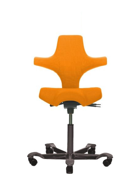 HAG Capisco 8106 Comfort orange 630 mit schwarzem Fußkreuz