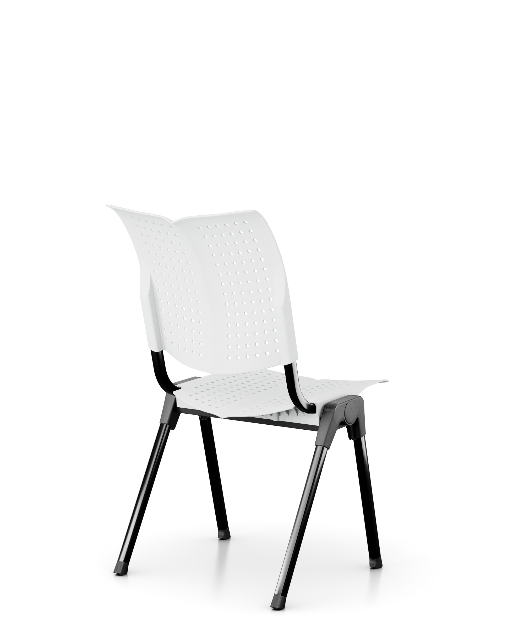 HAG Conventio Wing 9811 - Sitzfläche/Lehne - weiß, Gestell schwarz