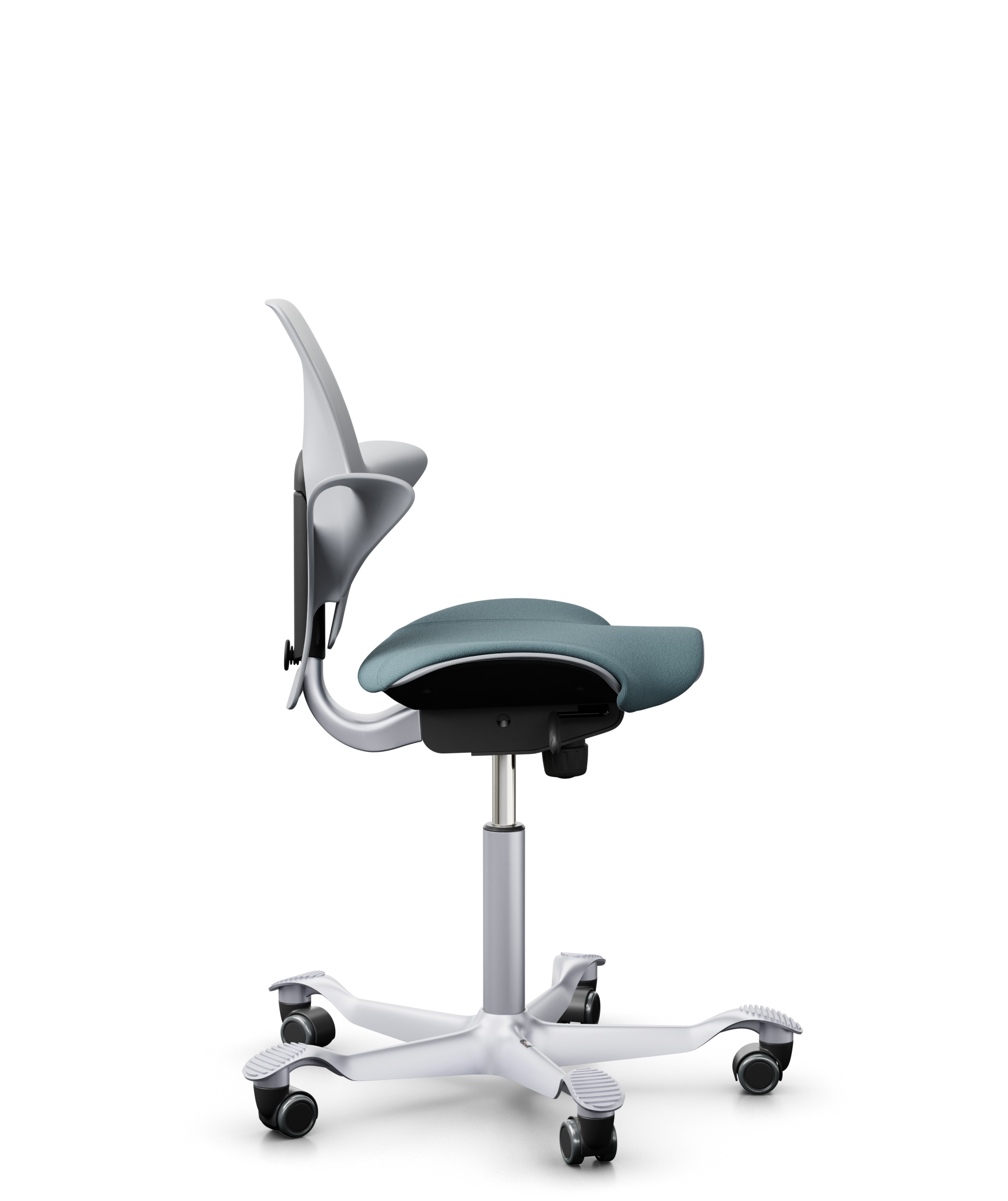 HAG Capisco Puls 8020 Kunststoff hellgrau, Bezug SeaGreen - PS041