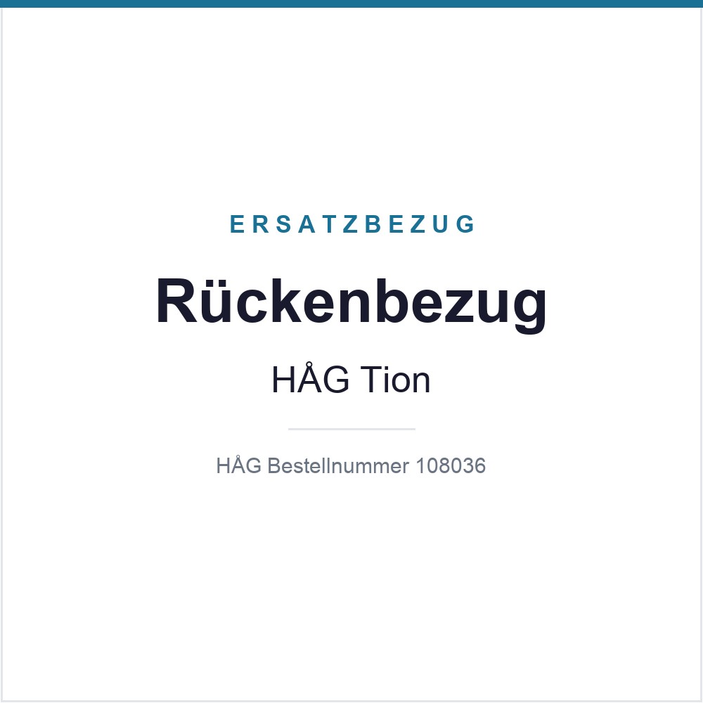 Rückenbezug HAG Tion