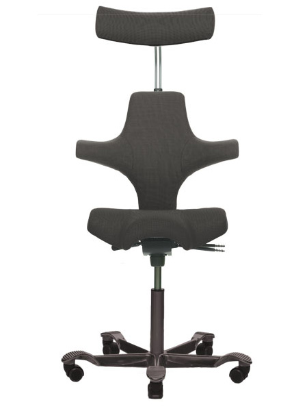 HAG Capisco 8107 Xtreme grau 081 mit schwarzem Fußkreuz