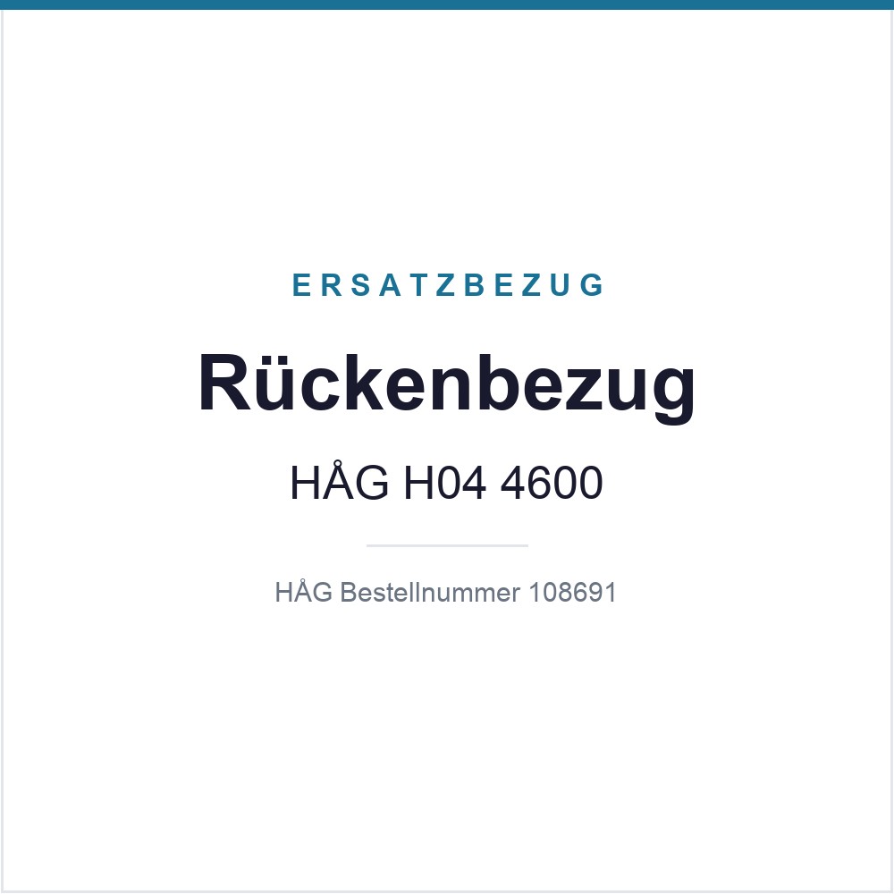Rückenbezug HAG H04 4600