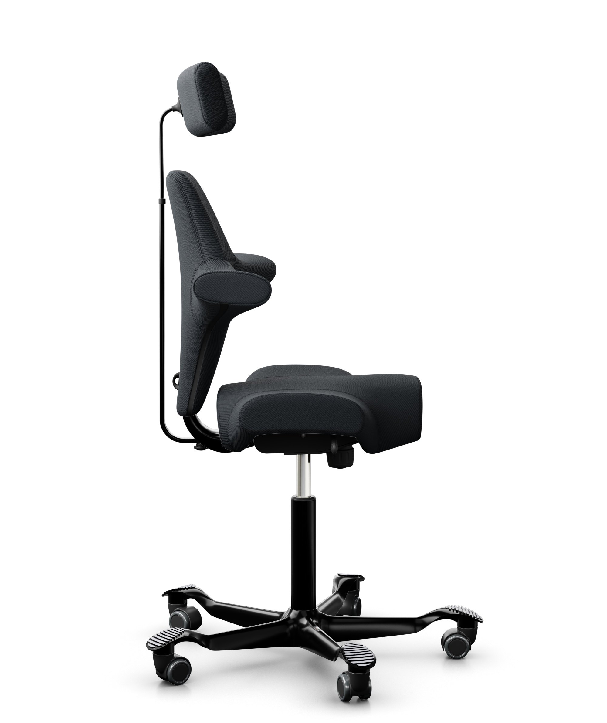 HAG Capisco 8107 Paloma schwarz mit schwarzem Fußkreuz