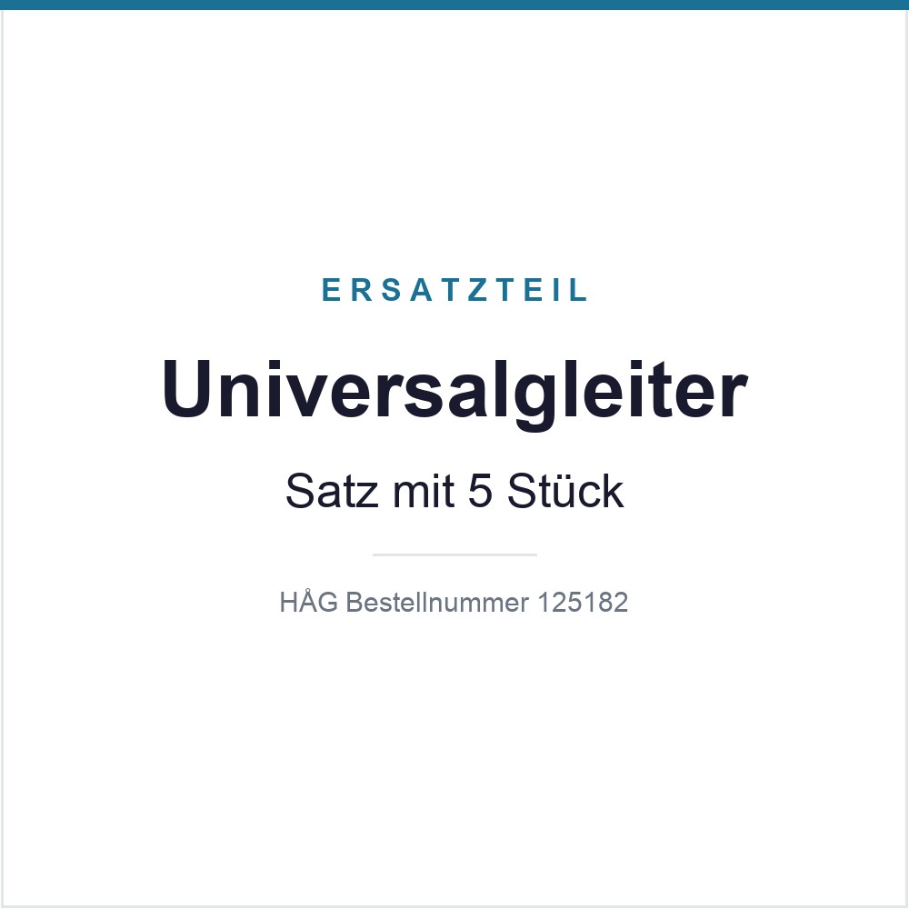 HAG Universalgleiter - Satz mit 5 Stück