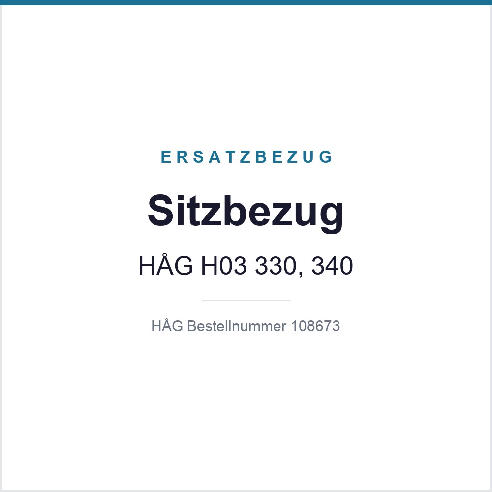 Sitzbezug HAG H03 330 und 340