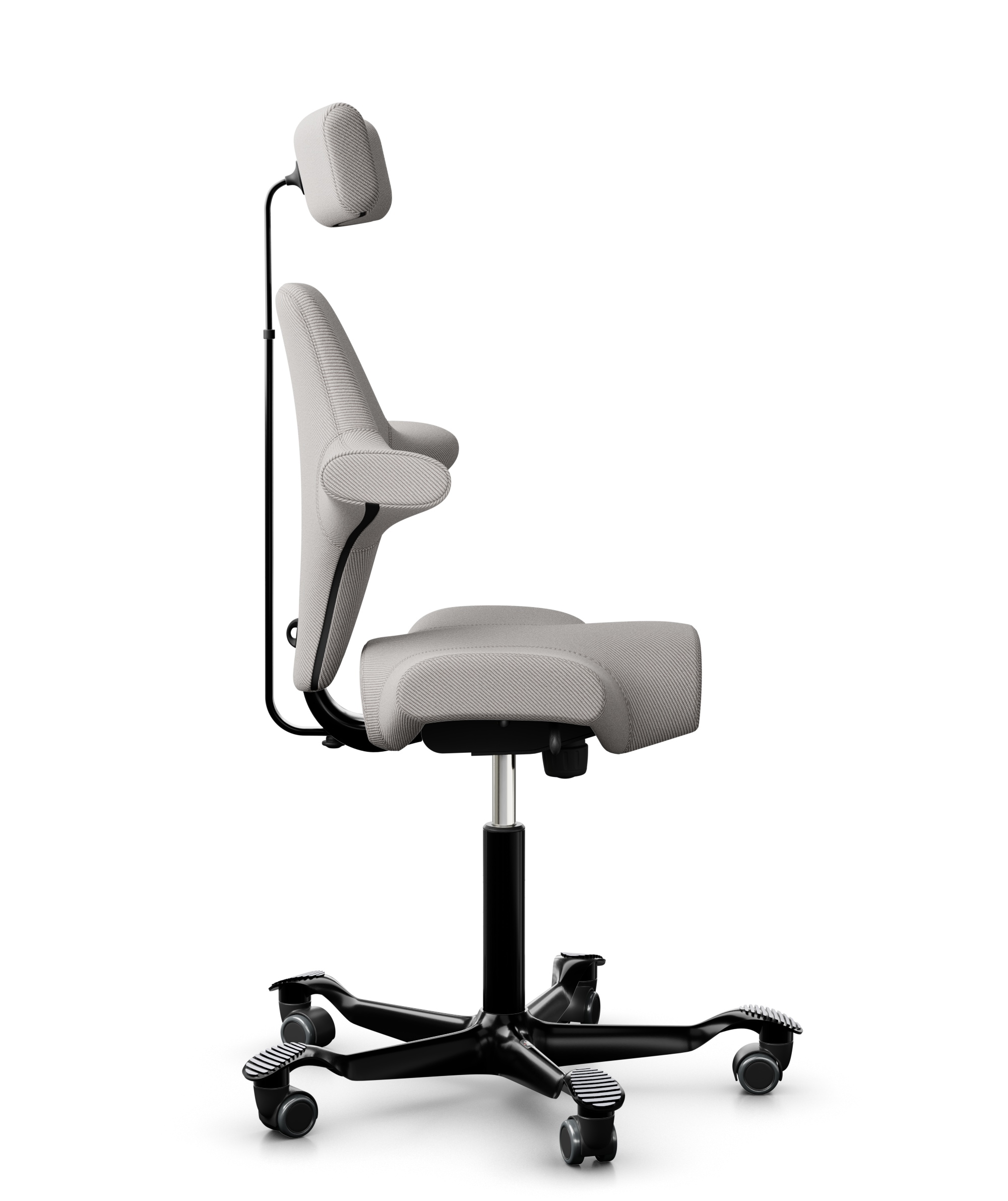 HAG Capisco 8107 Paloma schwarz mit schwarzem Fußkreuz