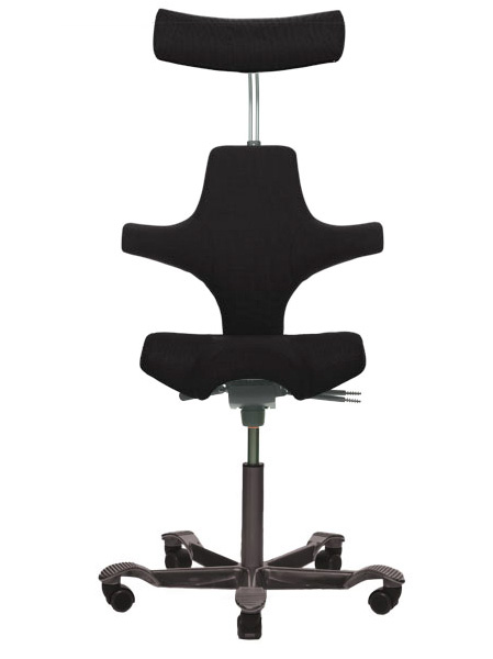 HAG Capisco 8107 Elmosoft schwarz mit schwarzem Fußkreuz