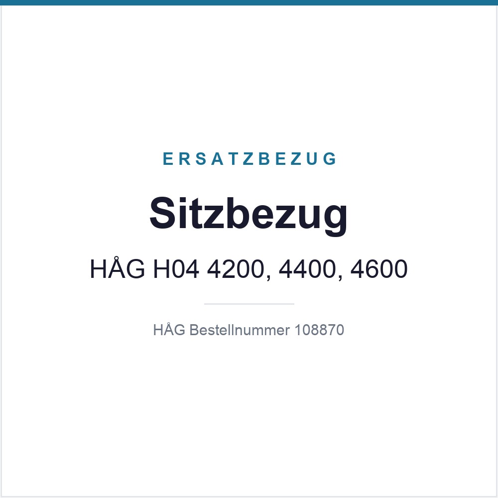 Sitzbezug HAG H04 4200, 4400, 4600