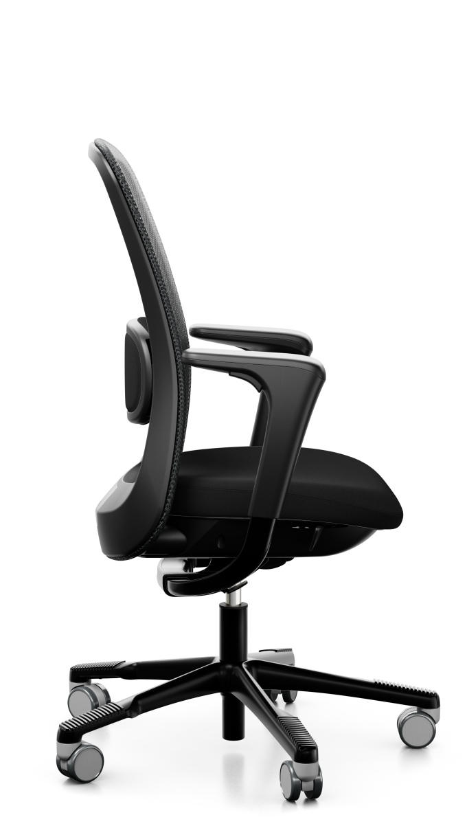 HAG Sofi Mesh 7500 (MEH001) schwarz, mit SlideBack Armlehnen