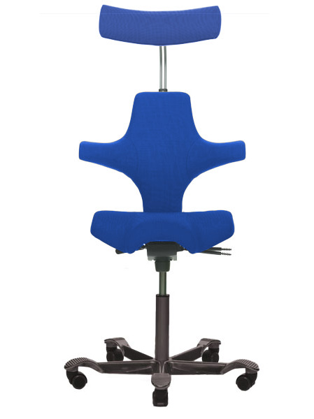 HAG Capisco 8106 Xtreme blau 024  mit schwarzem Fußkreuz