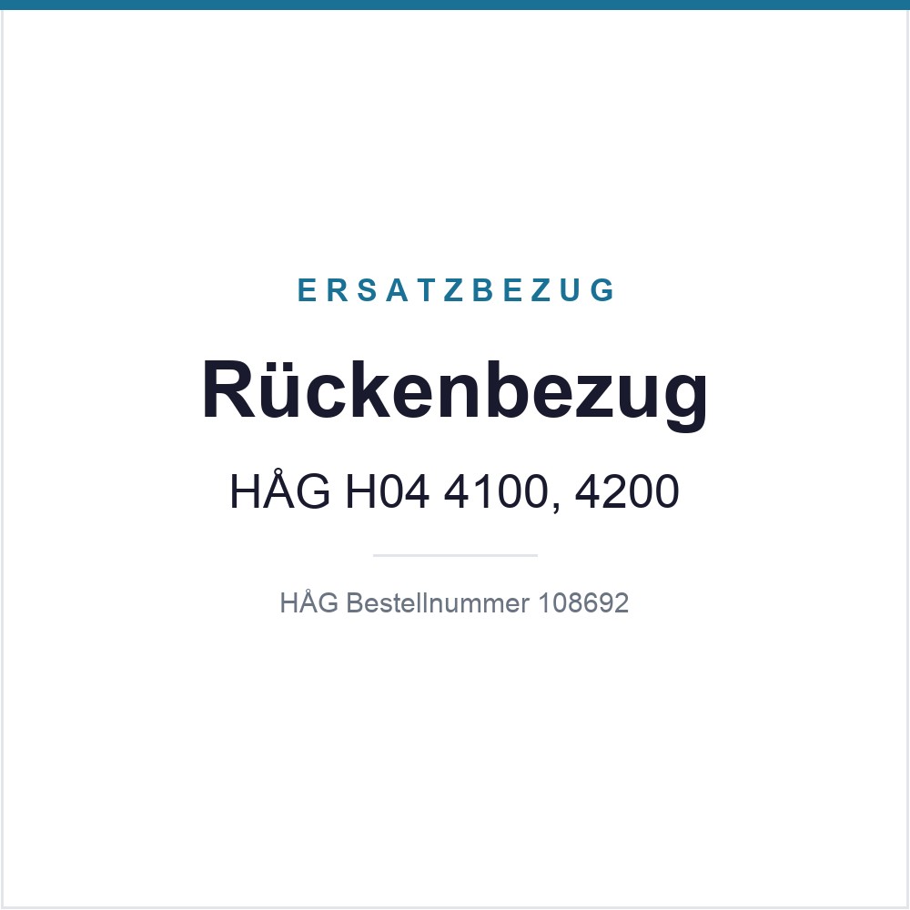 Rückenbezug HAG H04 4100, 4200