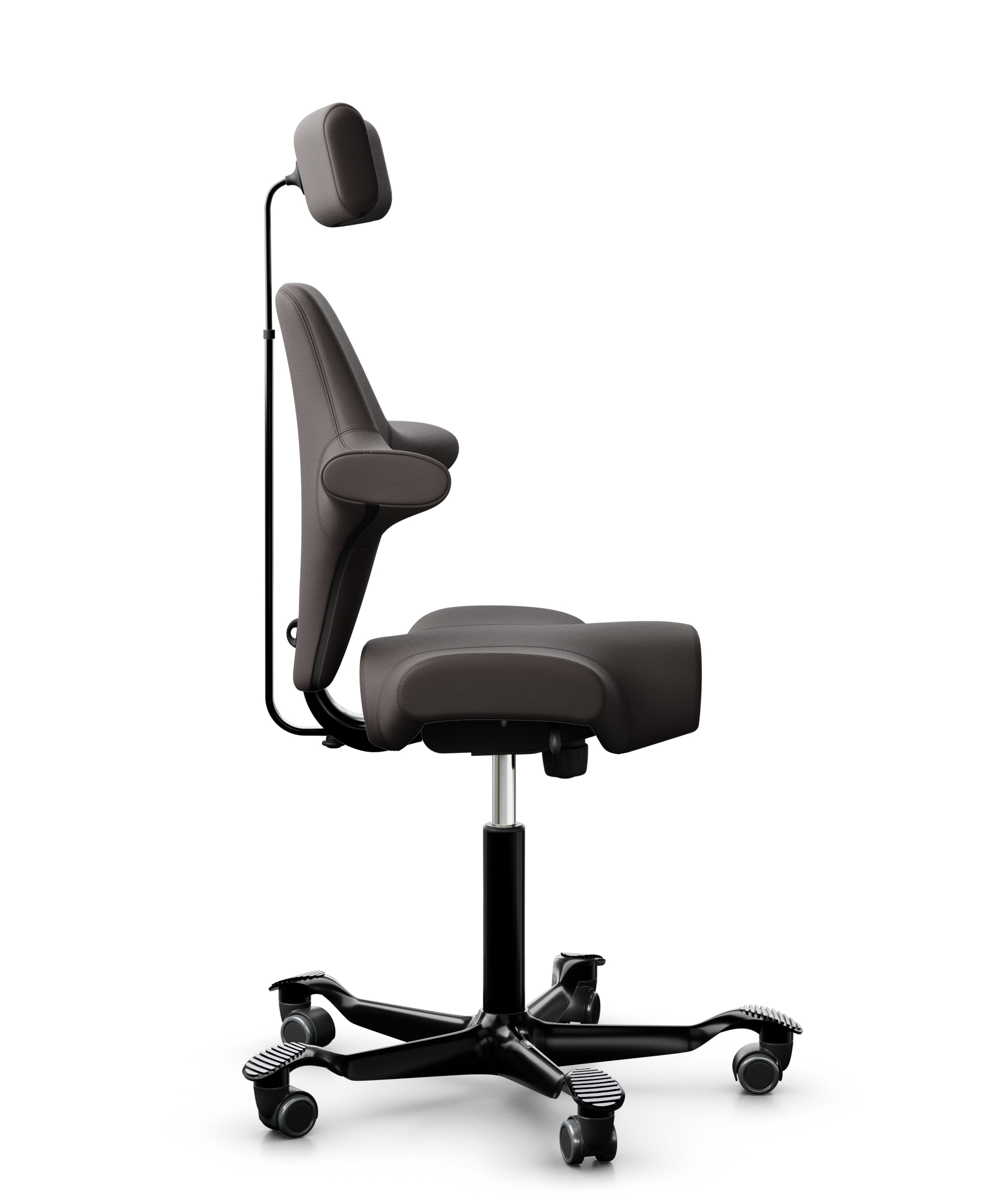 HAG Capisco 8107 Paloma schwarz mit schwarzem Fußkreuz